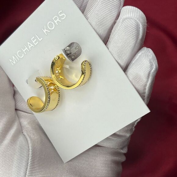 Michael Kors Gold Logo Earrings - Picture 8 of 9